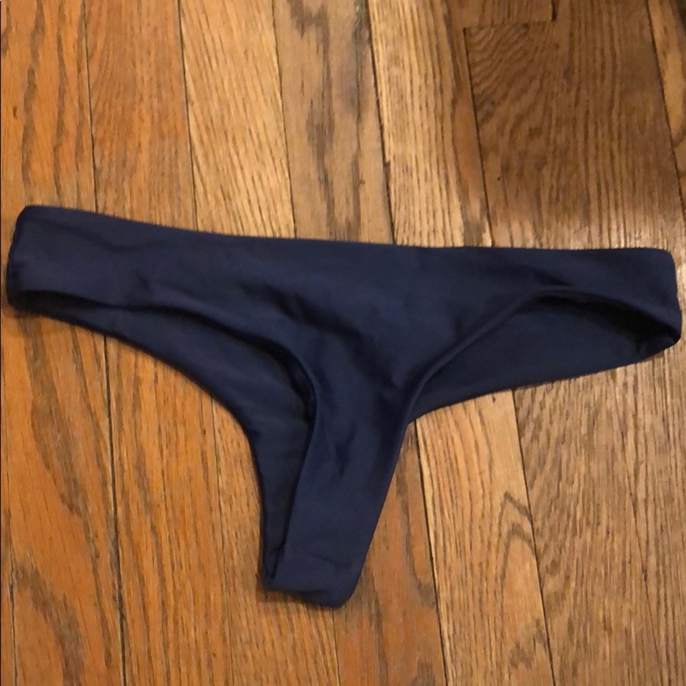 Super Cheeky navy bathing suit bottom